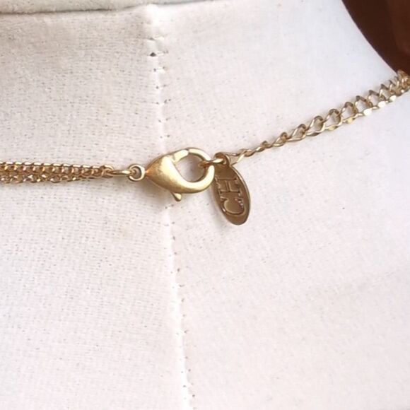 Caroline Herrera Multicolor Layer Glass & Gemstone Necklace - Picture 6 of 6